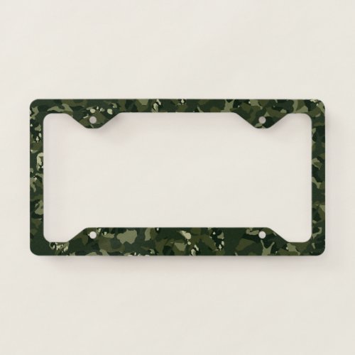 Disruptive khaki camouflage license plate frame