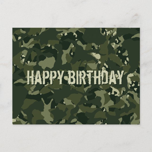 Disruptive khaki camouflage postcard (Front)
