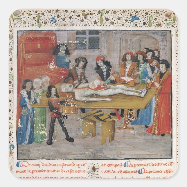 Dissection lesson  Faculty of Medicine Square Sticker (Front)