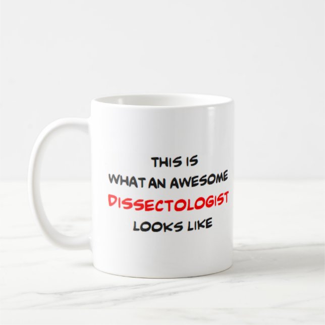 dissectologist, awesome coffee mug (Left)