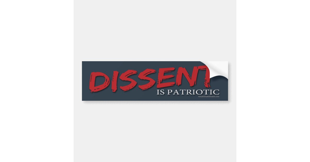 Dissent Is Patriotic Sticker Sticker Vinyl Bumper Sticker Decal Waterproof 5