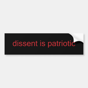 dissent is patriotic - Bumper Sticker red/black