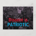 Dissent Is Patriotic Women&#39;s March 10/100 Actions Postcard at Zazzle