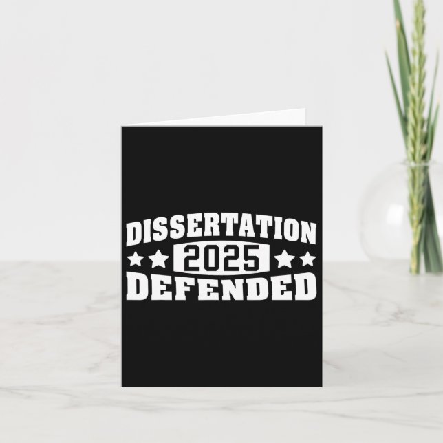 Dissertation Defended 2025 Phd Edd Doctorate Gradu Card (Front)