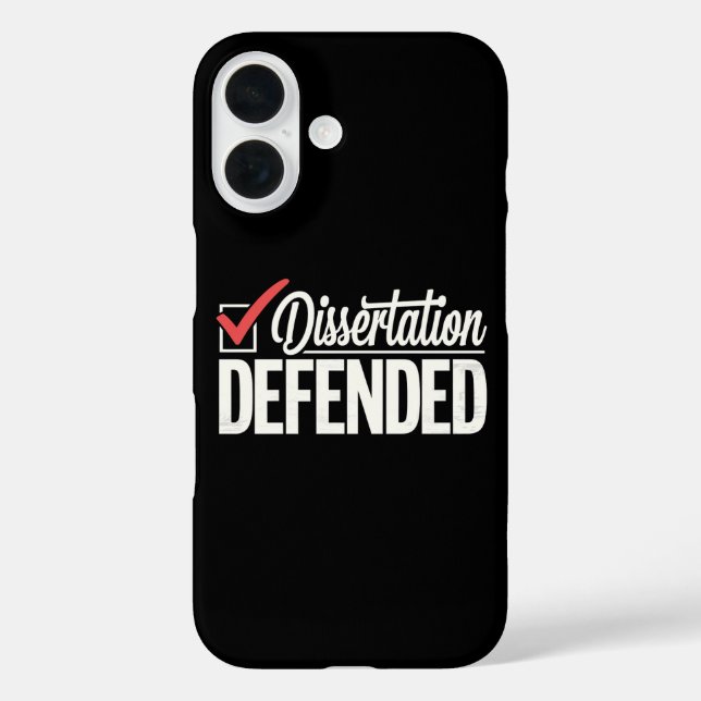 Dissertation Defended PhD Graduate Graduation Case-Mate iPhone Case (Back)