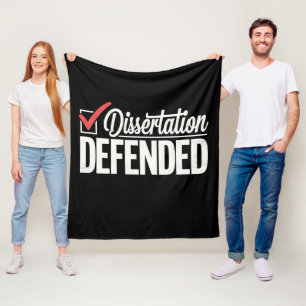 Dissertation Defended PhD Graduate Graduation Fleece Blanket