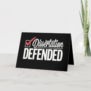 Dissertation Defended PhD Graduate Graduation Letterpress Thank You Card