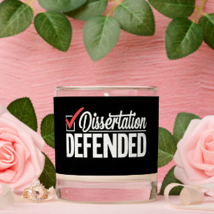Dissertation Defended PhD Graduate Graduation Scented Candle