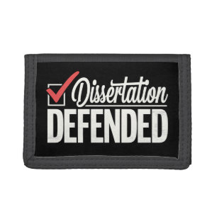 Dissertation Defended PhD Graduate Graduation Tri-fold Wallet