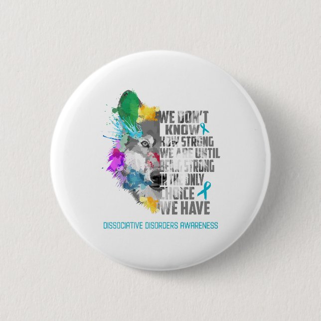 Dissociative Disorders Awareness Ribbon Support  Button (Front)