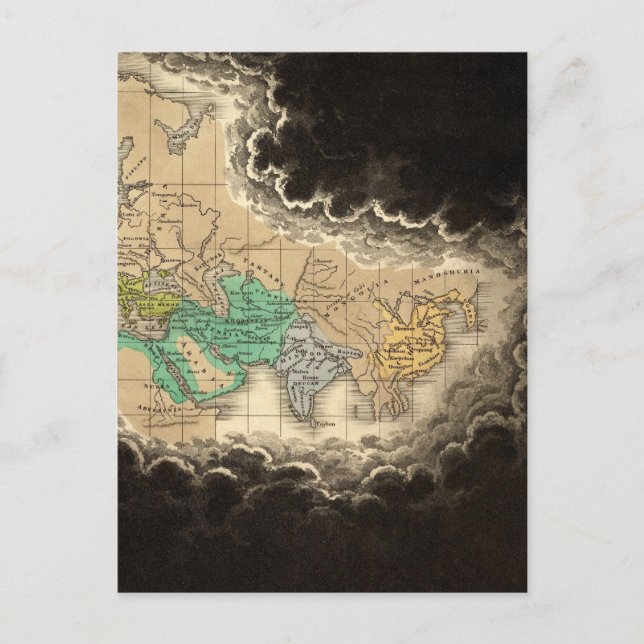 Dissolution of The Empire of Charlemagne 912 AD Postcard (Front)