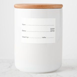 Dissolvable Food Labels for Home and Kitchen