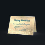 Distance Happy Birthday Daughter Card<br><div class="desc">Luxury Gold Distance Happy Birthday Daughter personalized Greeting Card.</div>