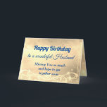 Distance Happy Birthday Husband Card<br><div class="desc">Luxury Gold Distance Happy Birthday Husband personalised Greeting Card.</div>