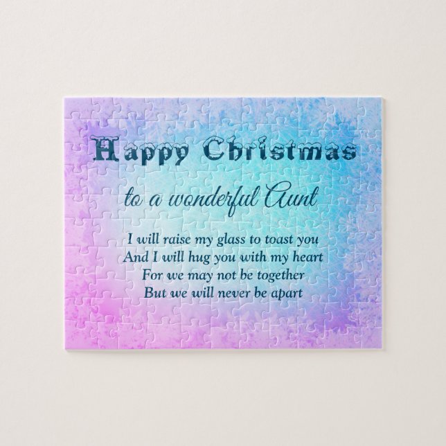 Distance Happy Christmas Aunt Jigsaw Puzzle (Horizontal)