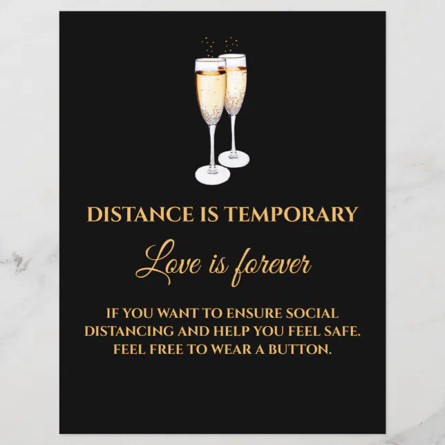 Distance is Temporary Love is forever flyer | Zazzle