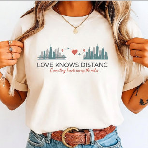 Distance Love Knows Distance for Girlfriend Tri-Blend Shirt
