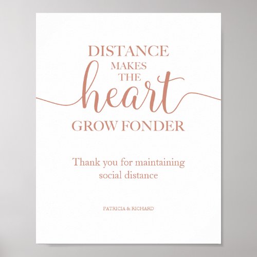 Distance Makes The Heart Grow Fonder Sign