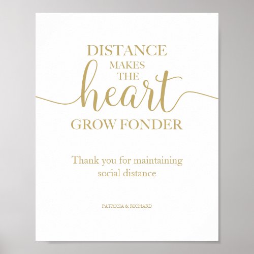 Distance Makes The Heart Grow Fonder Sign