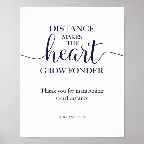 Distance Makes The Heart Grow Fonder Sign