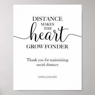 Distance Makes The Heart Grow Fonder Sign