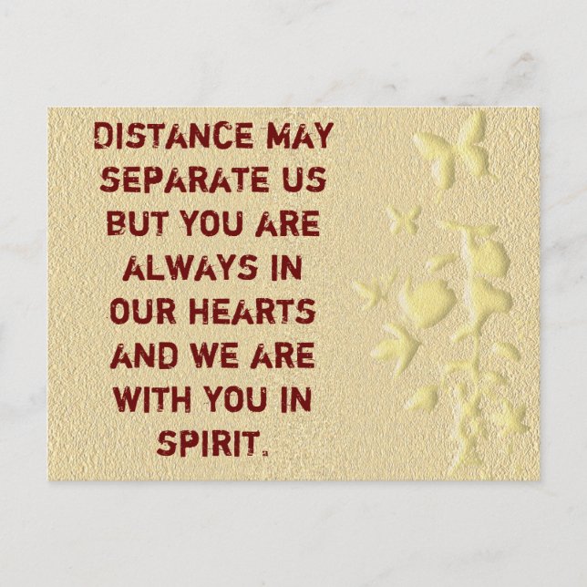 Distance may separate us-postcard postcard (Front)