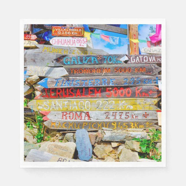 Distance sign napkins (Front)