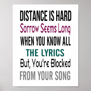 Distance (standard picture frame size) poster