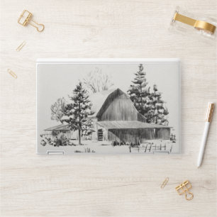 Distant Barn Sketch II HP Laptop Skin