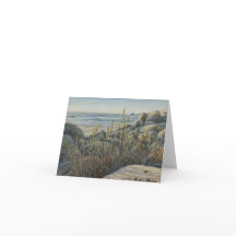"Distant Breakers" Blank Greeting Card