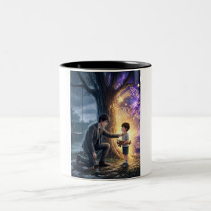 Distant Echoes Inner Child Retro Sci-Fi Magic Two-Tone Coffee Mug