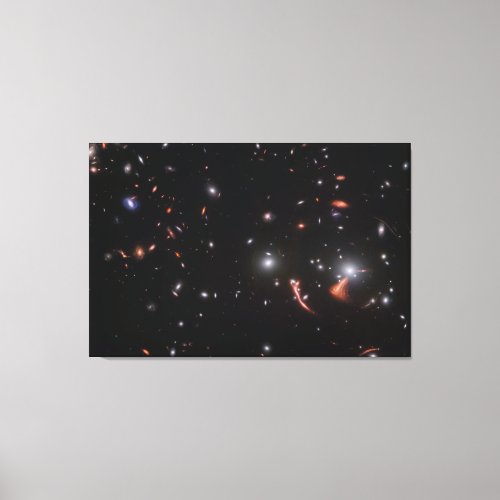 Distant Galaxies  Clusters  Gravitational Lens  Canvas Print