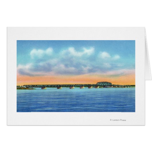 Distant Lake View of the New Bridge Cards (Front Horizontal)