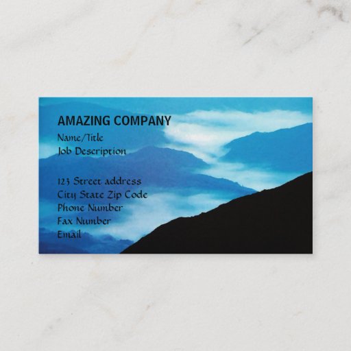 Customizable Distant Mountains Business Card Templates