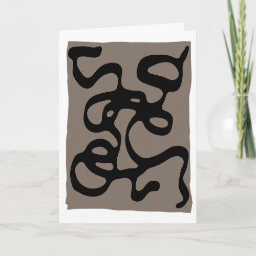 Distant Signals Abstract Black  Gray Card