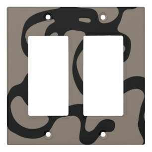 Distant Signals: Abstract Black & Gray Light Switch Cover