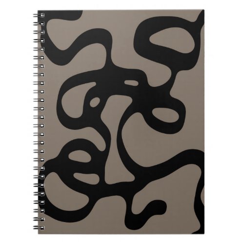 Distant Signals Abstract Black  Gray Notebook