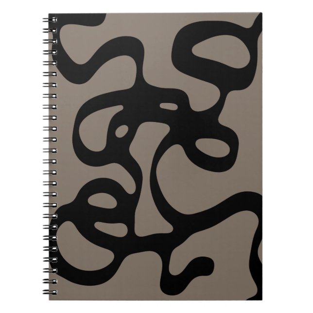 Distant Signals: Abstract Black & Gray Notebook (Front)