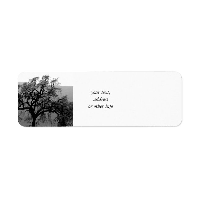 Distant Tree (Black & White) Label (Front)