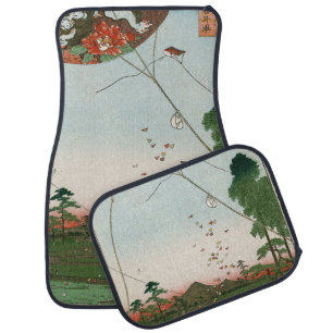 Distant view of Akiba of Enshu, kites of Fukuroi Car Mat