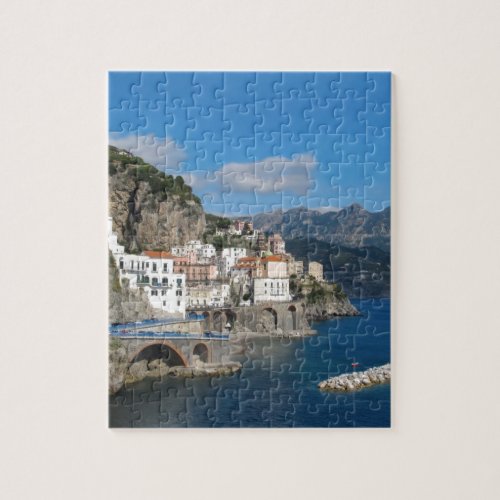Distant view of Atrani on Amalfi coast Jigsaw Puzzle