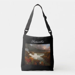 Distant View of Niagara Falls (modified): Crossbody Bag