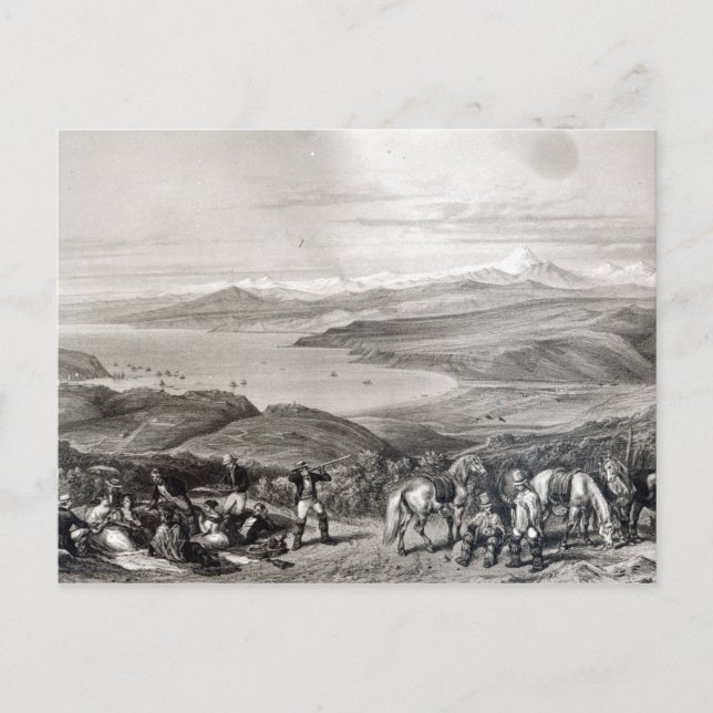 Distant View of the Aconcagua Volcano Postcard (Front)