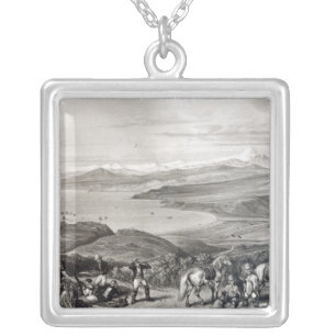 Distant View of the Aconcagua Volcano Silver Plated Necklace