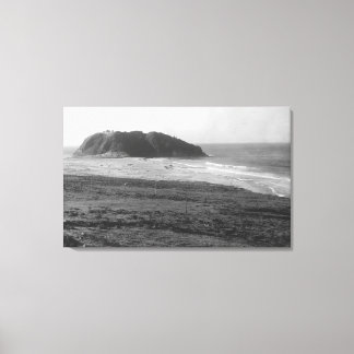Distant View of the Point Sur Light Station Canvas Print