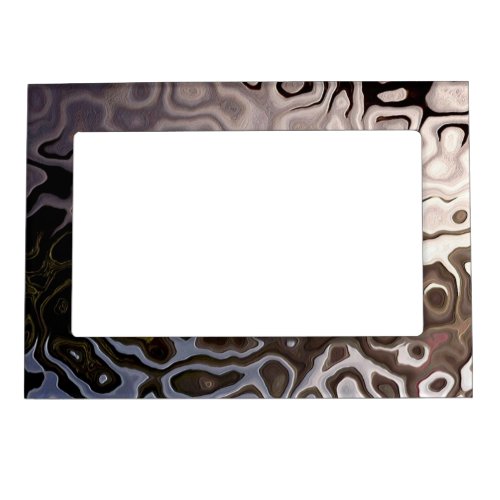 Distinctive Brown Grey Shimmering Snakeskin Effect Magnetic Photo Frame