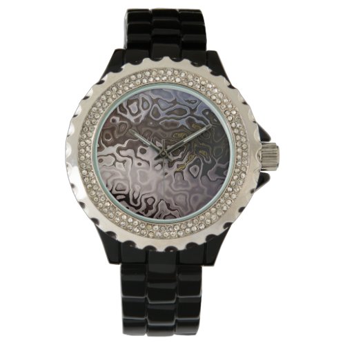 Distinctive Brown Grey Shimmering Snakeskin Effect Watch