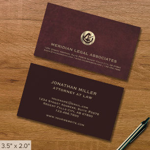 Distinctive Legal-Themed Business Card