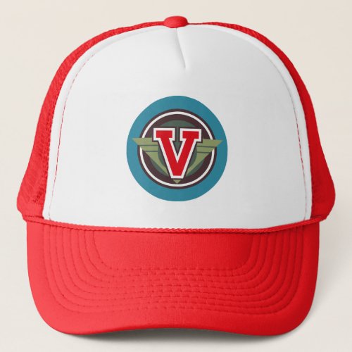 Distinctive Letter V Deco Design Trucker Hat