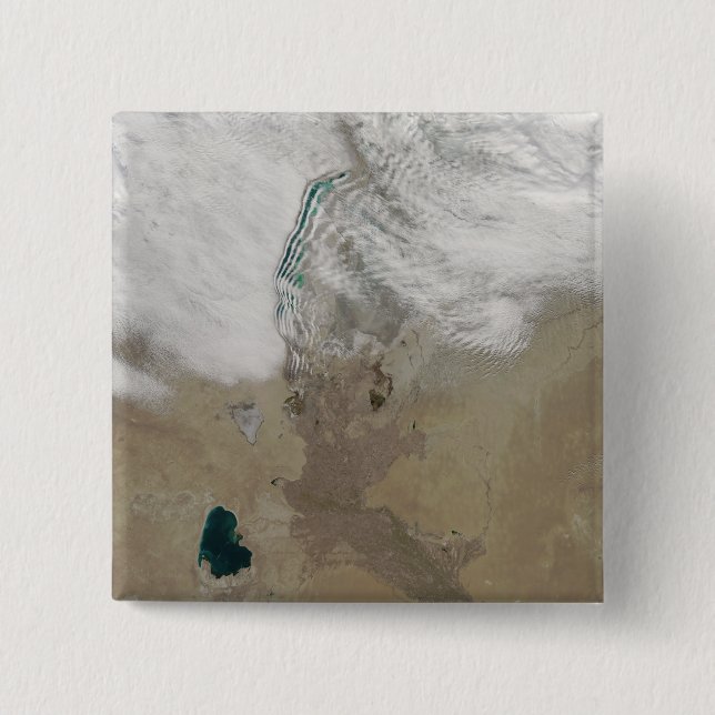 Distinctive lines of clouds pinback button (Front)